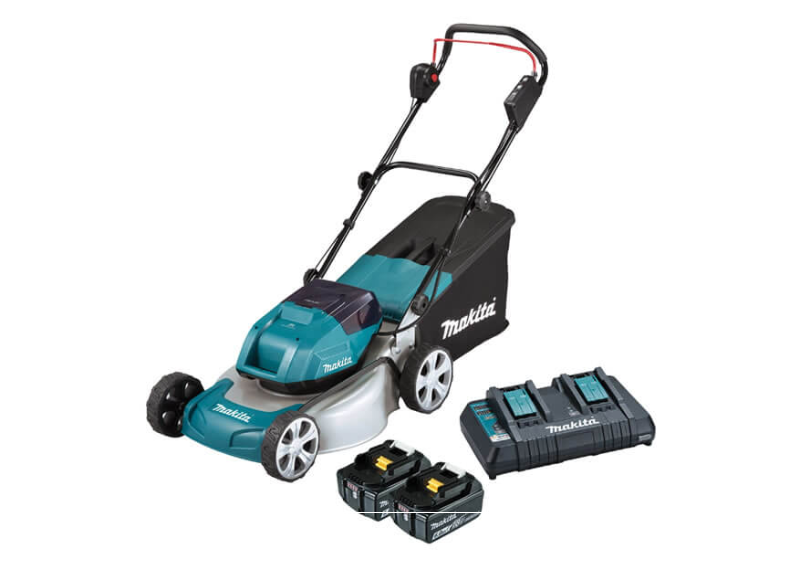 Makita 36V Brushless Lawn Mower 460mm (18inch) - Kit (2 x 5.0Ah Batteries)  